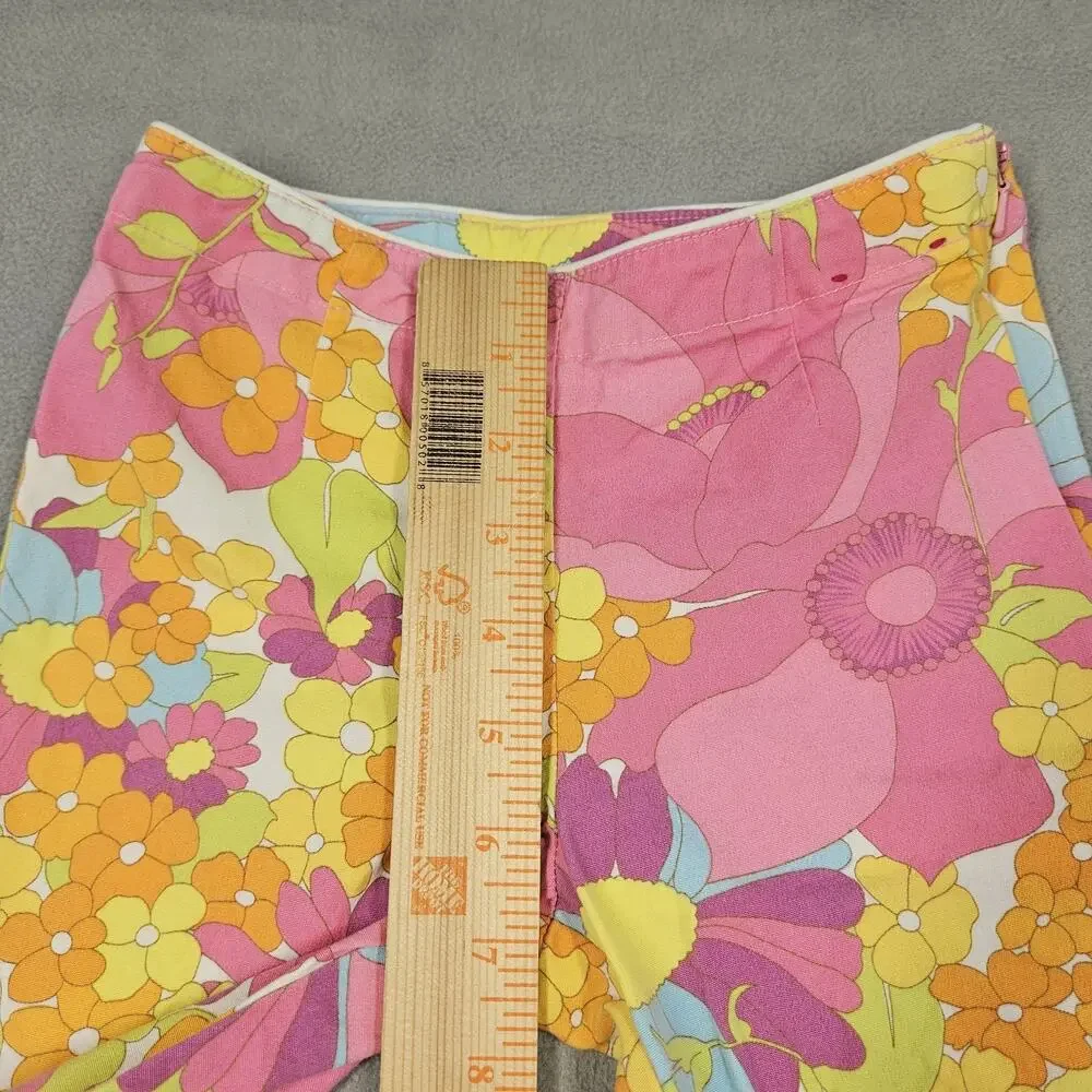 Vintage Gymboree SUNSHINE DAYDREAMS Pants Girls 4 Floral Pink Y2K Hippie‎